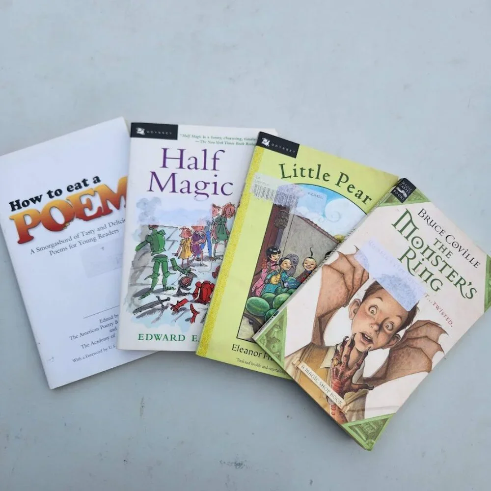 4 books book bundle Lot Set Chapter Books Young Adult Poem Literature Novels